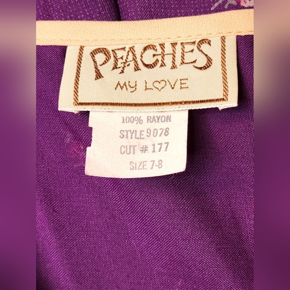 70s Dead Stock Jumpsuit by Peaches my Love Floral Jumpsuit Straight Legs XS S - Picture 10 of 10